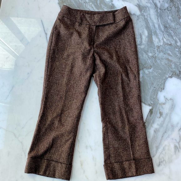 Herringbone tweed cropped trouser - Picture 1 of 6